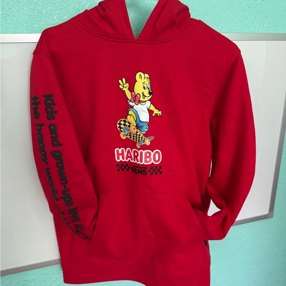Vans Kids Red Hoodie with Haribo Bear Design